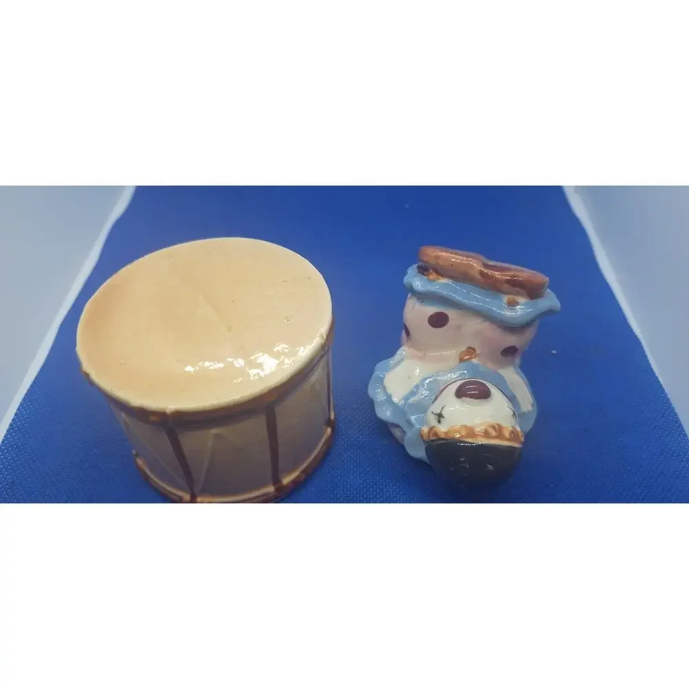 Clown on Drum Salt & Pepper Shakers- Vintage Japan-